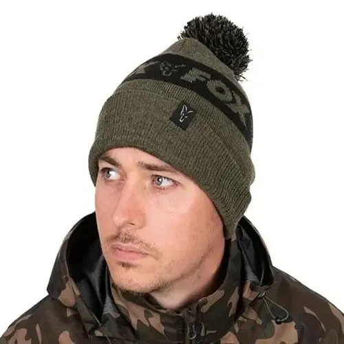 Fox Collection Gorro Bobble Hat Green/Black