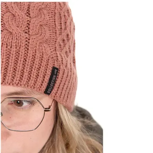 Fox Gorro Ladies Knitted Bobble Pink