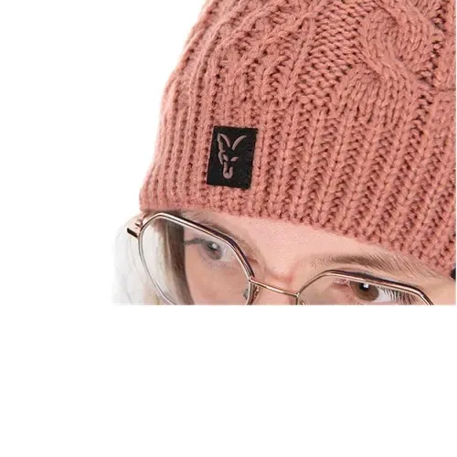 Fox Gorro Ladies Knitted Bobble Pink