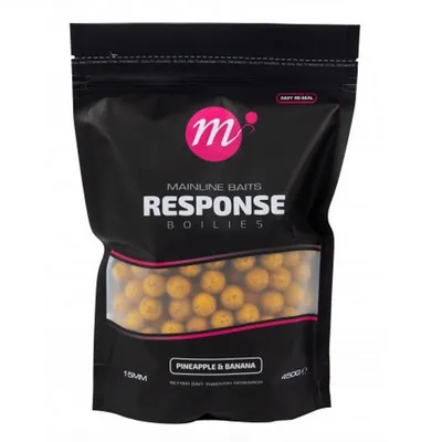 MAINLINE RESPONSE BOILIES PINEAPPLE & BANANA 15MM 450G M01023