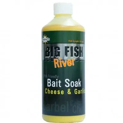 DYNAMITE BAITS BIG FISH RIVER BAIT SOAK CHEESE & GARLIC 500ML DY1379