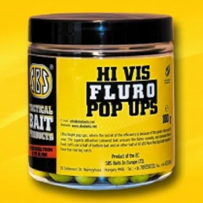 SBS BAITS HI VIS FLURO POP UPS GARLIC BLANCO (16 20 MM) 13015
