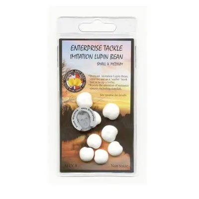 ENTERPRISE TACKLE IMITATION LUPIN BEAN WHITE SMALL & MEDIUM (4 + 4  UNIDADES) ET73W