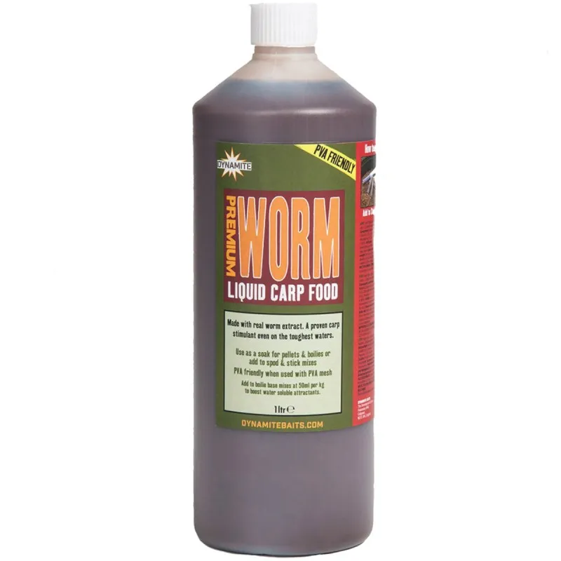 DYNAMITE BAITS PREMIUM WORM LIQUID CARP FOOD 1L DY1191