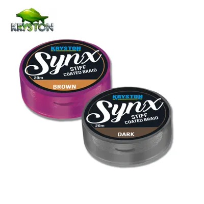 KRYSTON SYNX STIFF COATED BRAID GRAVEL BROWN 30 LBRS KR SYX4